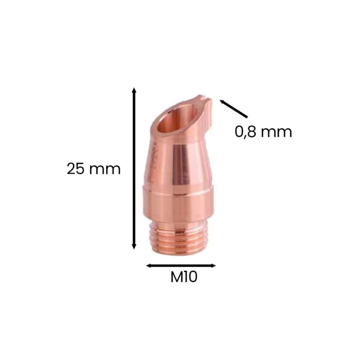 Dysza końcówka mosiężna Qilin do spawarki laserowej na drut 0.8mm. Precyzyjna dysza spawalnicza od Wsparcie Laserowe.