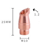 Dysza końcówka mosiężna Qilin do spawarki laserowej na drut 1.2mm. Niezbędna dysza spawalnicza od Wsparcie Laserowe.