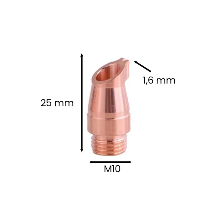 Dysza końcówka mosiężna Qilin do spawarki laserowej na drut 1.6mm. Trwała dysza spawalnicza od Wsparcie Laserowe.