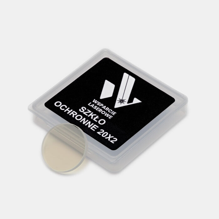Szkło ochronne 20x2 mm do spawarki laserowej. Niezbędne szkiełko ochronne do lasera od Wsparcie Laserowe, zapewniające długą żywotność optyki.