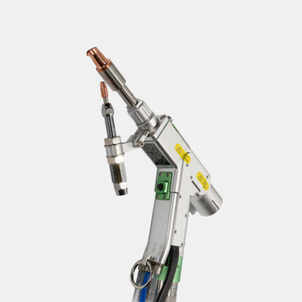Pistolet laserowy Raytools BW101-GS z funkcjami spawania, czyszczenia spoin, czyszczenia zdalnego i cięcia laserowego. Lekka głowica laserowa od Wsparcie Laserowe.