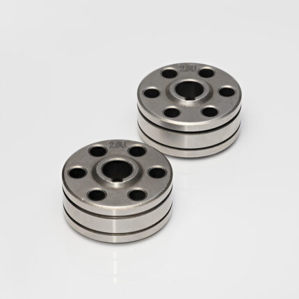 Rolki do spawania aluminium na drut 2.0 mm i 2.5 mm. Komplet rolek do pojedynczego podajnika drutu. Wsparcie Laserowe