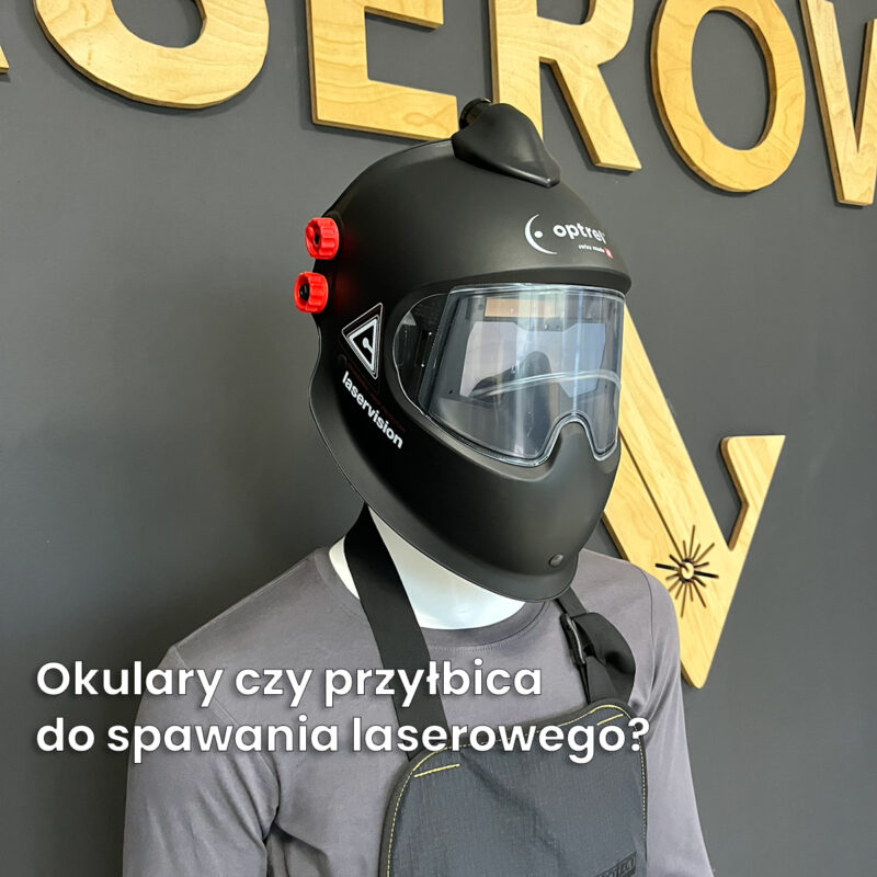Przyłbica Optrel do spawania laserem. Pełna przyłbica ochronna to niezbędna podczas spawania laserowym.