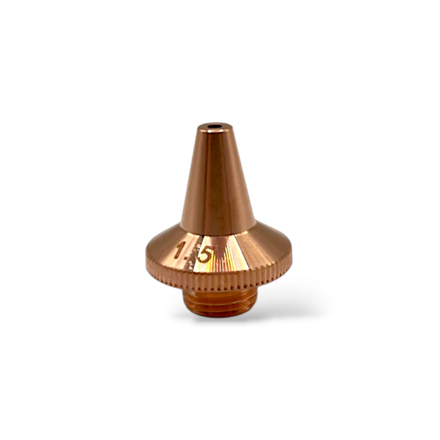 Wydajna dysza 3D 1.5 mm Profesjonalna dysza tlenowa 1.5 mm do wycinarek laserowych o wymiarach 15x19 mm.