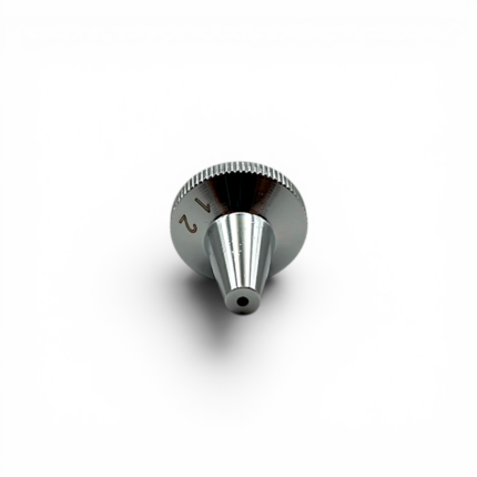 Wysokiej jakości miedziana dysza 1.2 mm podwójna do intensywnego cięcia 3D. Miedziana dysza tlenowa dwuwarstwowa do głowic 3D, widok profilu 19 mm.